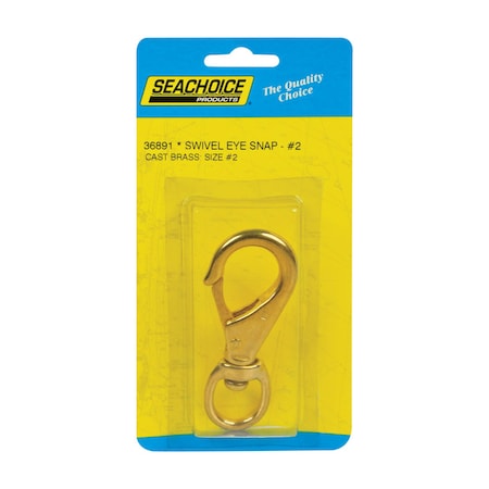 Seachoice Seachoice Chrome-Plated Brass 3-3/4 in. L X 3/4 in. W Swivel Eye Snap Hook 1 pk 36891